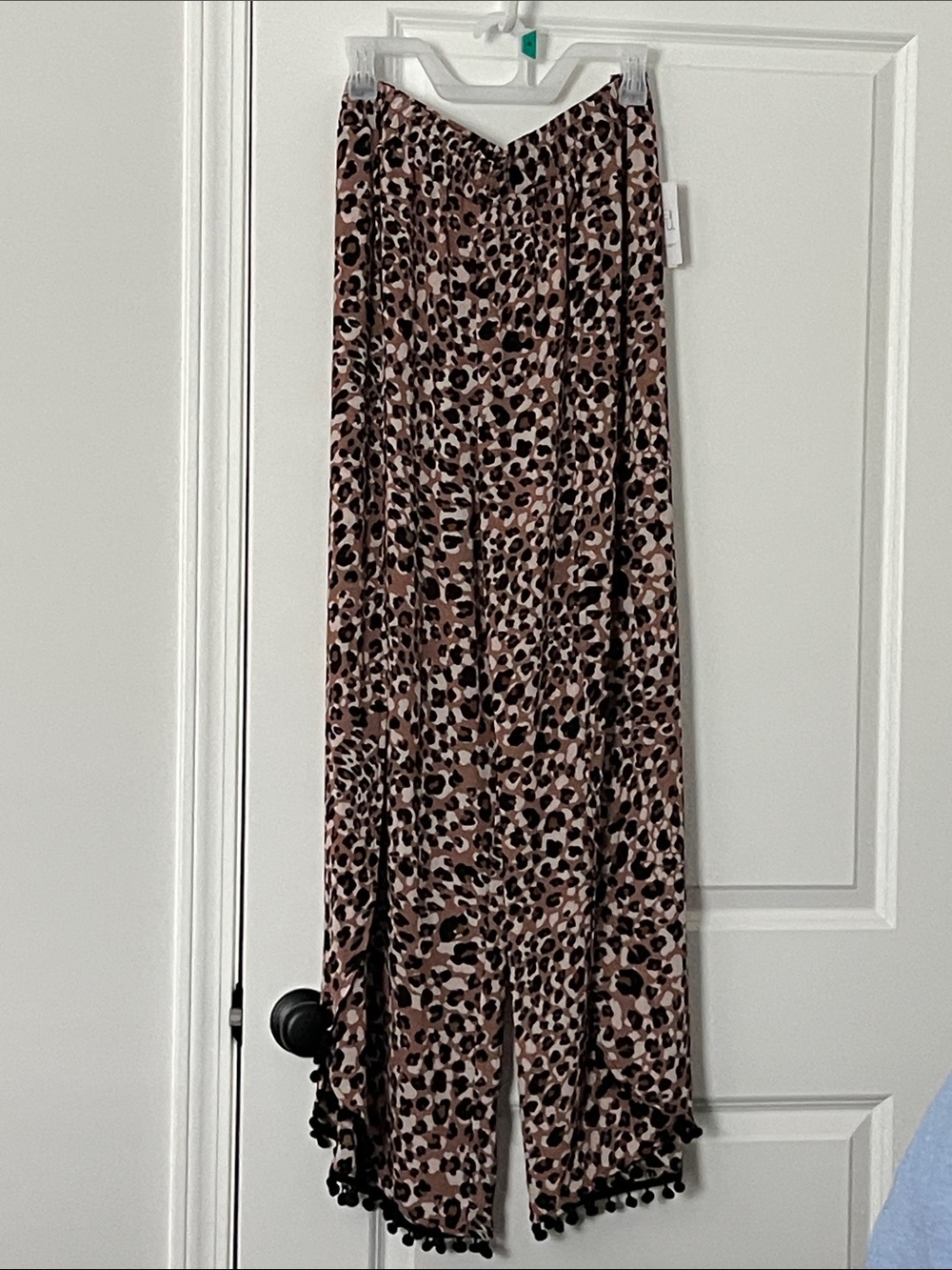 Time and Tru Leopard Print Swim Coverup in Brown and Black
